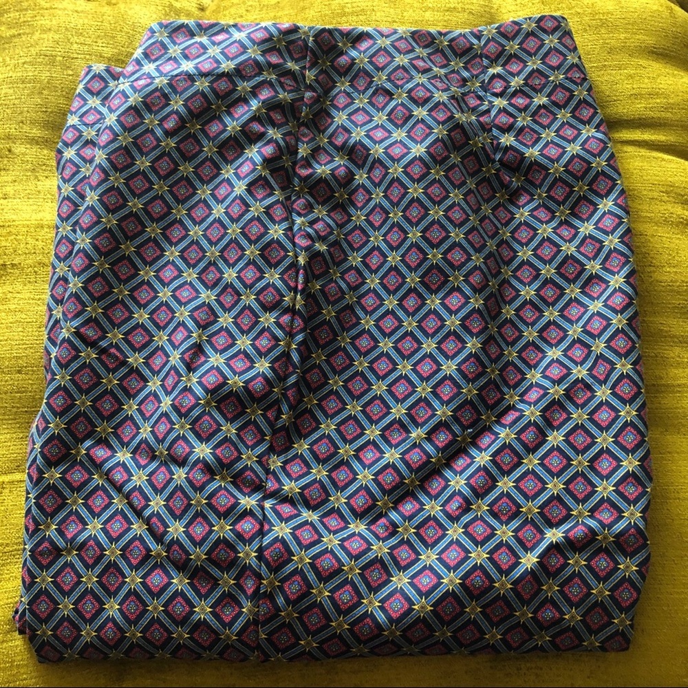 Diamond print pants